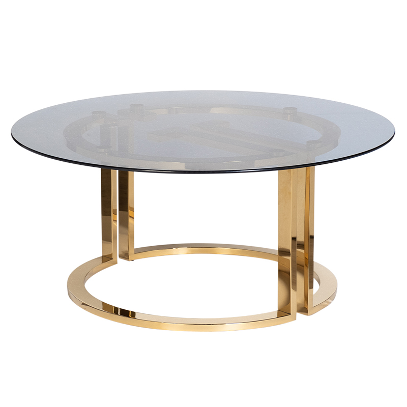 Кофейный стол Umberto Coffee Table Глянцевое золото Стекло Смок Кофейный стол Umberto Coffee Table Глянцевое золото Стекло Смок в Волгограде | Loft Concept