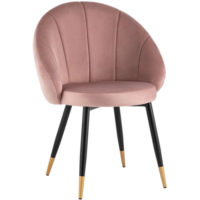 Стул Alberto Chair Розовый Велюр Розовый пастельный Черный Золотой Стул Alberto Chair Розовый Велюр Розовый пастельный Черный Золотой в Волгограде | Loft Concept