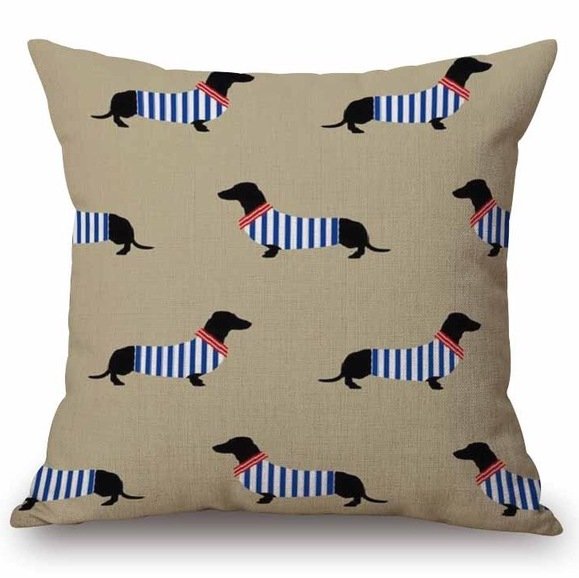 Декоративная подушка Dachshund Pattern Декоративная подушка Dachshund Pattern в Волгограде | Loft Concept