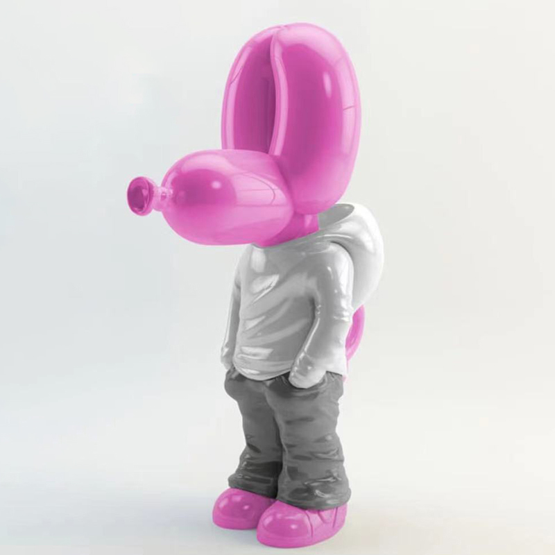 Статуэтка Pink Balloon Dog Розовый Белый Серый Статуэтка Pink Balloon Dog Розовый Белый Серый в Волгограде | Loft Concept