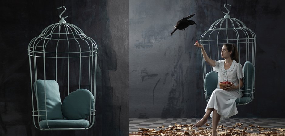 Подвесное кресло "клетка" Swing chair Cage Подвесное кресло "клетка" Swing chair Cage - Loft-Concept в Волгограде