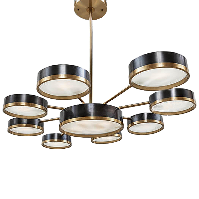 Люстра Ethelind Chandeliers Черный Латунь Белый Люстра Ethelind Chandeliers Черный Латунь Белый в Волгограде | Loft Concept