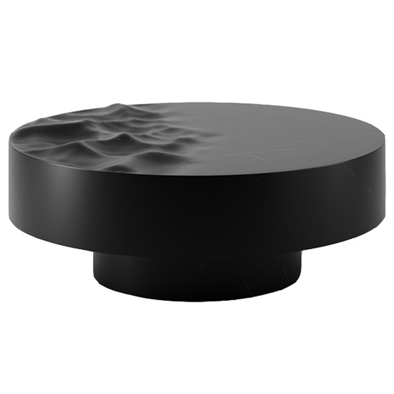 Дизайнерский журнальный стол Mathieu Lehanneur Sculpts Ocean Memories Round Black Черный Мрамор Nero в Волгограде | Loft Concept 