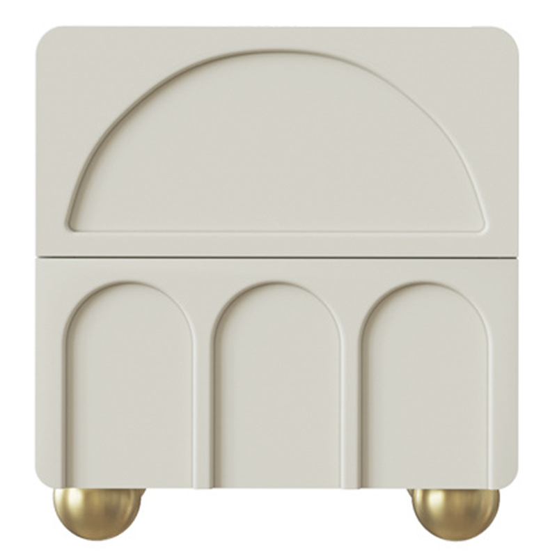 Тумба Arch Nightstand Beige Бежево-серый Золотой Тумба Arch Nightstand Beige Бежево-серый Золотой в Волгограде | Loft Concept