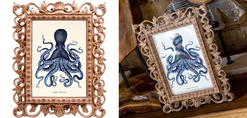 Постер Blue Octopus Poster Постер Blue Octopus Poster - Loft-Concept в Волгограде