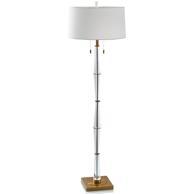 Торшер Transparent Atlant Floor Lamp Прозрачный Белый Латунь Торшер Transparent Atlant Floor Lamp Прозрачный Белый Латунь в Волгограде | Loft Concept