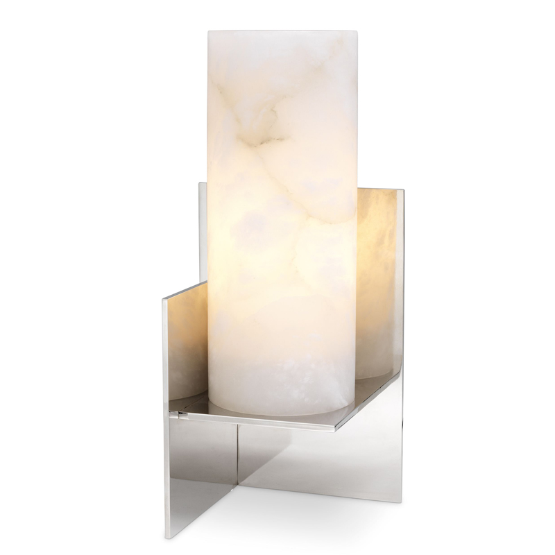 Настольная лампа Eichholtz Table Lamp Frisco Никель Белый Настольная лампа Eichholtz Table Lamp Frisco Никель Белый в Волгограде | Loft Concept