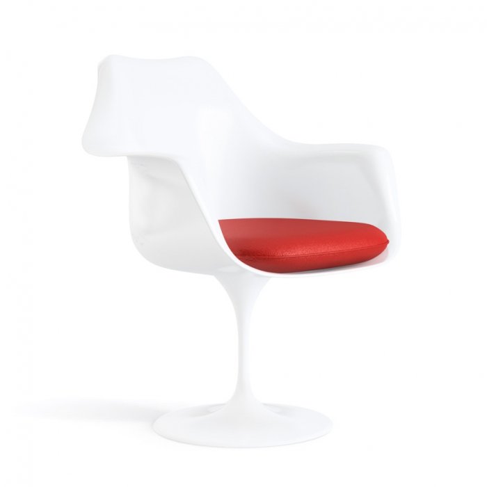Стул Tulip Arm Chair Красный Белый Черный Стул Tulip Arm Chair Красный Белый Черный в Волгограде | Loft Concept