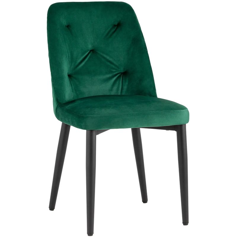 Стул Emma Chair Зеленый Велюр Зеленый Черный Стул Emma Chair Зеленый Велюр Зеленый Черный в Волгограде | Loft Concept
