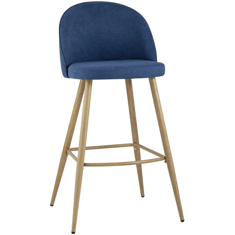 Барный Стул Miruna Chair Синий Шенилл Синий Древесина Барный Стул Miruna Chair Синий Шенилл Синий Древесина в Волгограде | Loft Concept