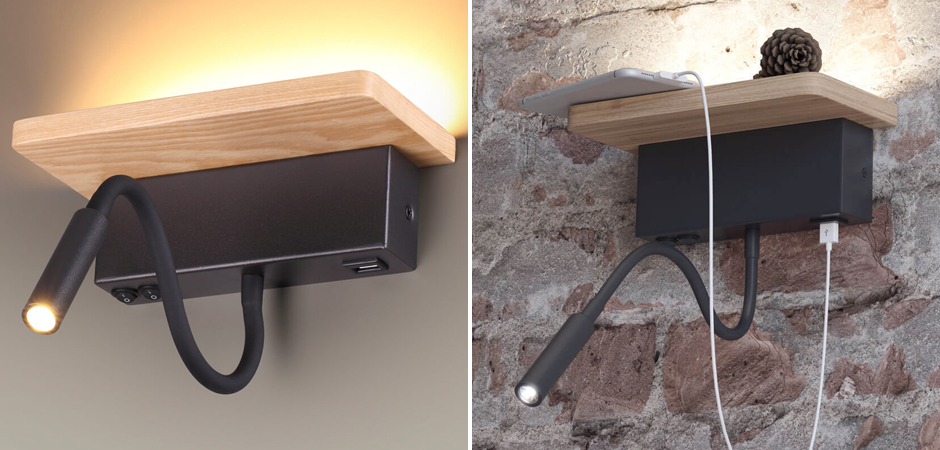 Бра Shirk Черное с USB входом Бра Shirk Черное с USB входом - Loft-Concept в Волгограде