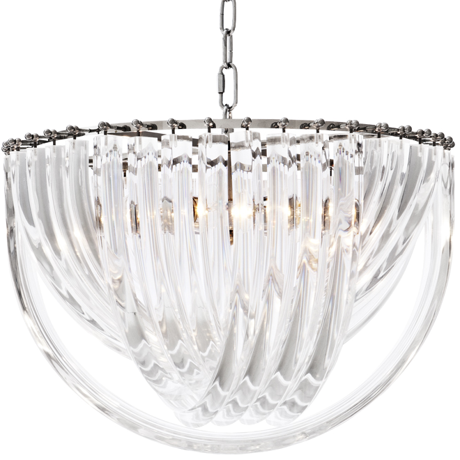 Люстра Chandelier Murano Clear 50 Прозрачный (Transparent) Никель Люстра Chandelier Murano Clear 50 Прозрачный (Transparent) Никель в Волгограде | Loft Concept