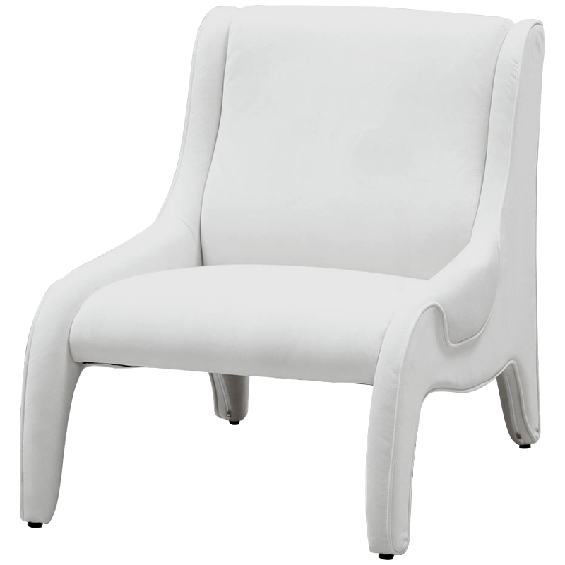 Дизайнерское кресло белое в мягкой велюровой обивке Granger Armchair White Белый Дизайнерское кресло белое в мягкой велюровой обивке Granger Armchair White Белый в Волгограде | Loft Concept