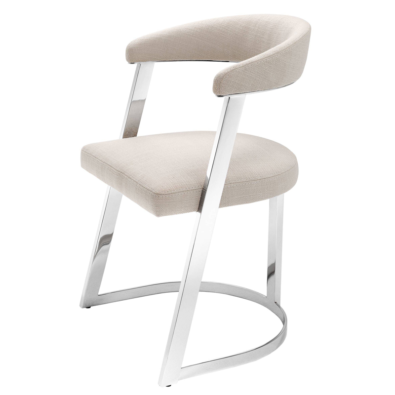 Стул Eichholtz Dining Chair Dexter Nickel Бежевый Никель Стул Eichholtz Dining Chair Dexter Nickel Бежевый Никель в Волгограде | Loft Concept
