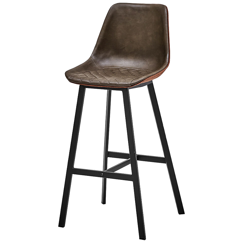 Барный стул Frangan Stool Черный Коричневый Терракотовый в Волгограде | Loft Concept 