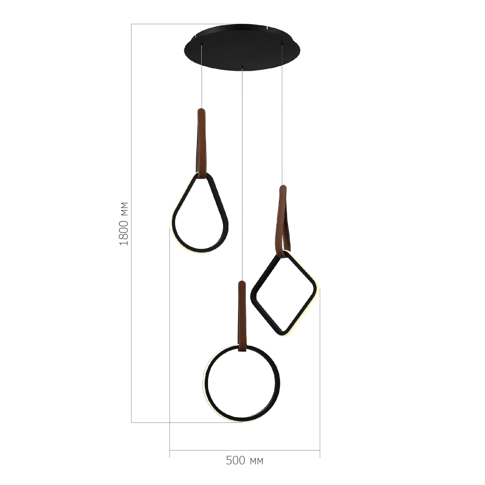 Подвесной светильник с геометрическими источниками света Geometric Architecture of Light в Волгограде