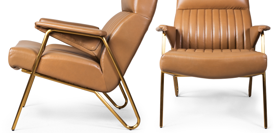 Кресло Solonar light brown leather Кресло Solonar light brown leather - Loft-Concept в Волгограде