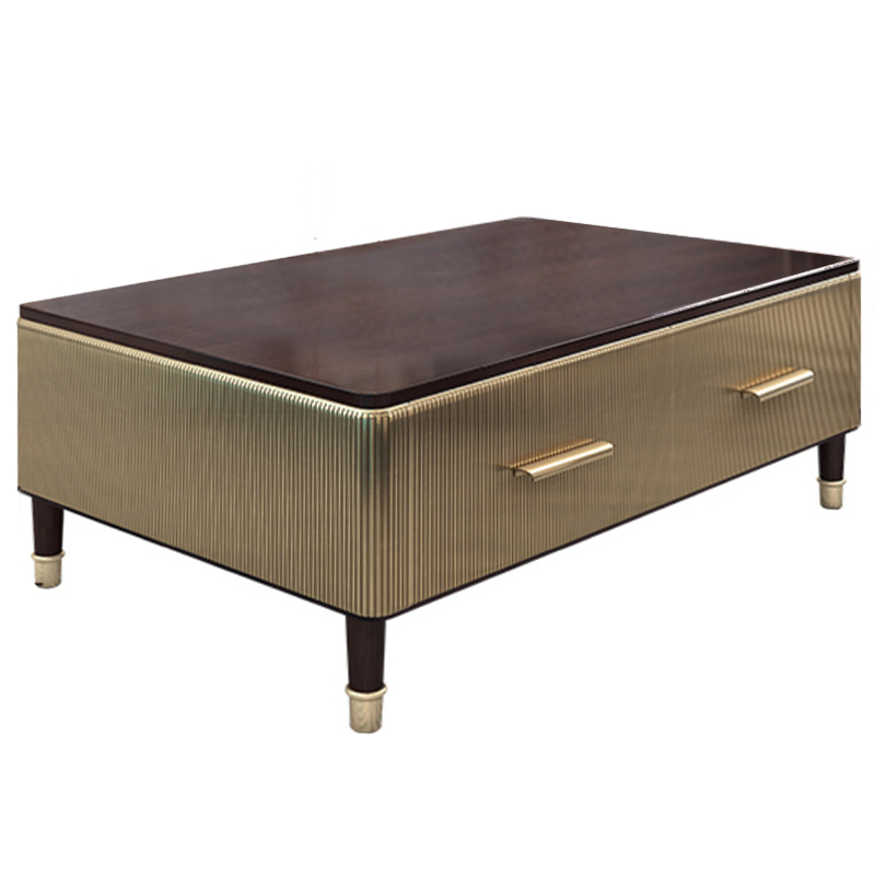 Birmingham Textured Coffee Table Gold Коричневый матовое золото Birmingham Textured Coffee Table Gold Коричневый матовое золото в Волгограде | Loft Concept
