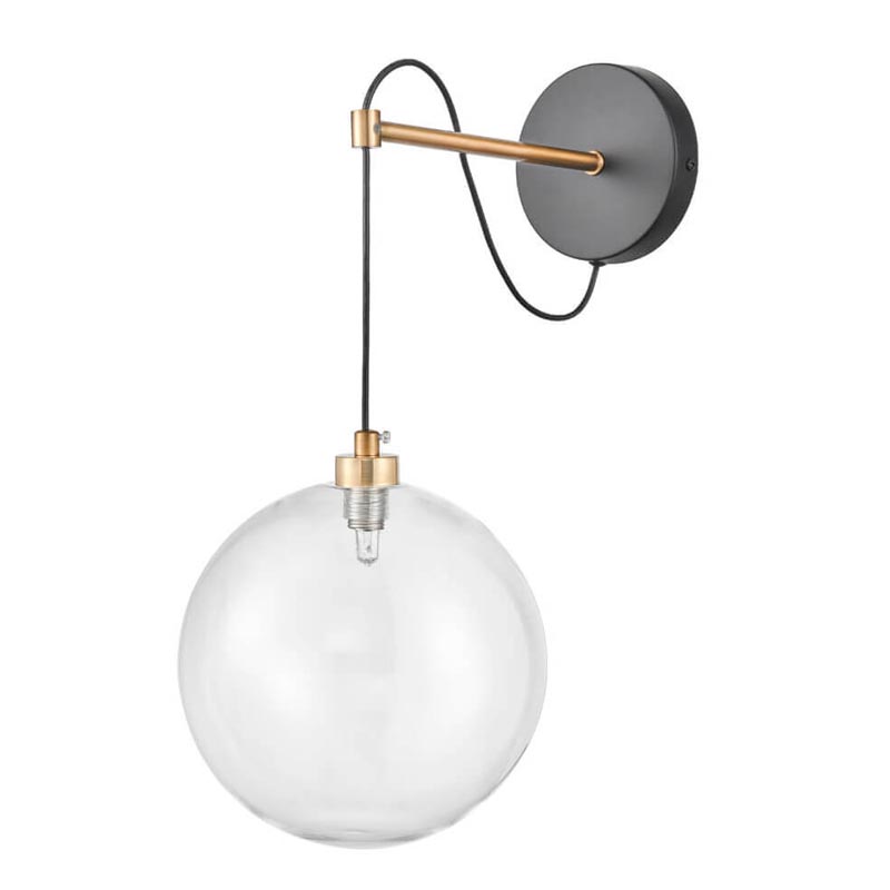 Бра Hanging Ball Sconce Золотой Прозрачный Черный Бра Hanging Ball Sconce Золотой Прозрачный Черный в Волгограде | Loft Concept