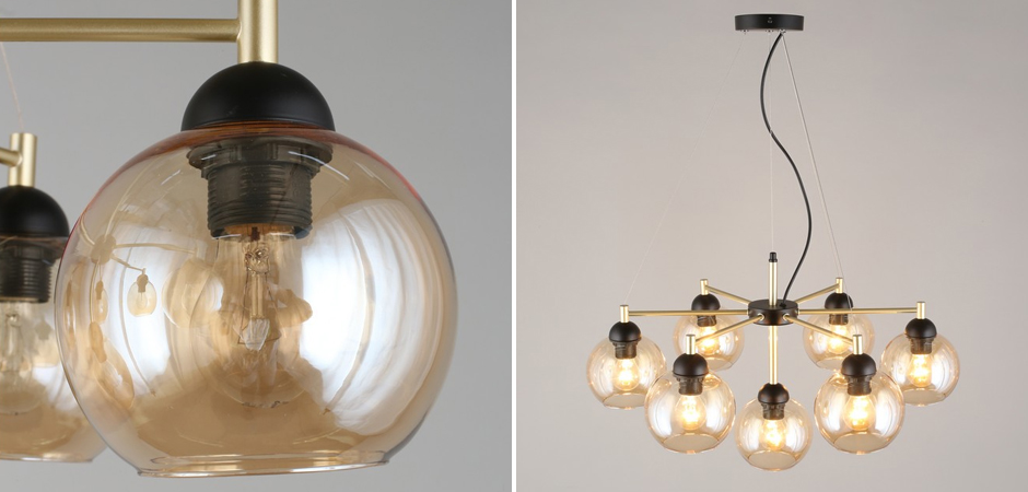 Люстра Smoky Sphere с Дымчатым стеклом Люстра Smoky Sphere с Дымчатым стеклом - Loft-Concept в Волгограде