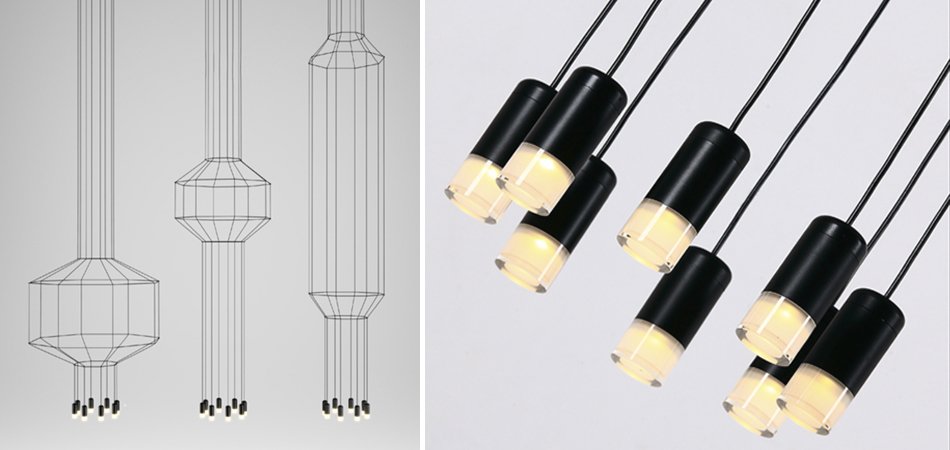 Vibia Wireflow Chandelier 0311 LED Suspension lam Vibia Wireflow Chandelier 0311 LED Suspension lam - Loft-Concept в Волгограде
