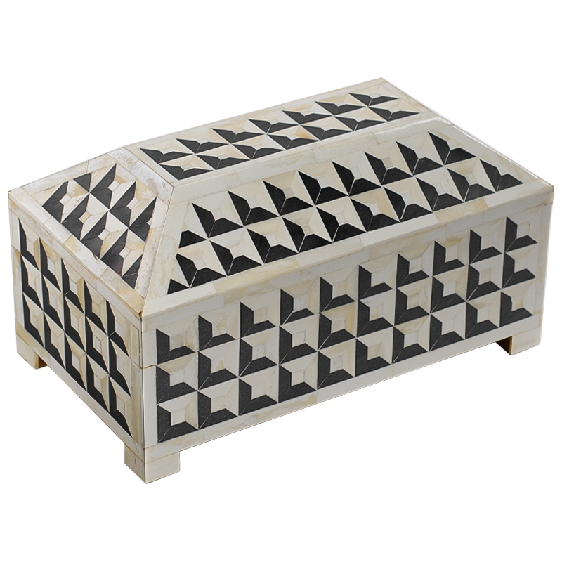 Шкатулка Casket Bone Inlay Черно-белый Шкатулка Casket Bone Inlay Черно-белый в Волгограде | Loft Concept