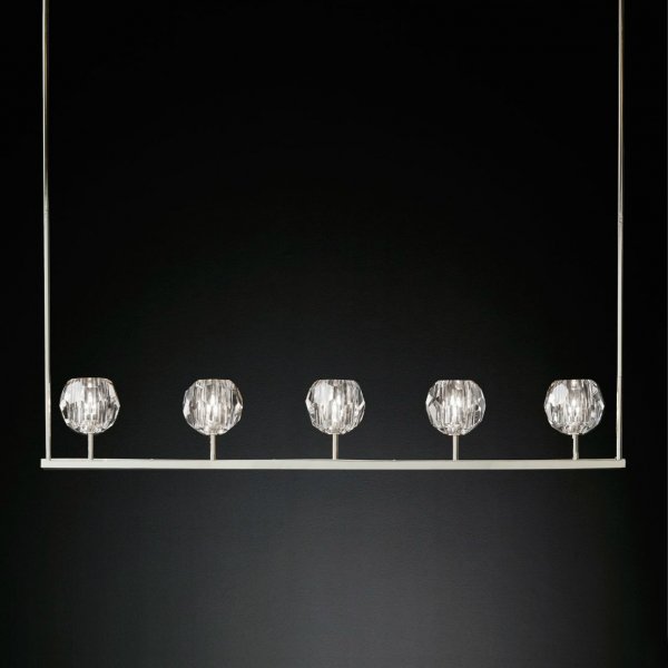 Люстра RH Boule De Cristal Linear Chandelier 5 Прозрачный Люстра RH Boule De Cristal Linear Chandelier 5 Прозрачный в Волгограде | Loft Concept