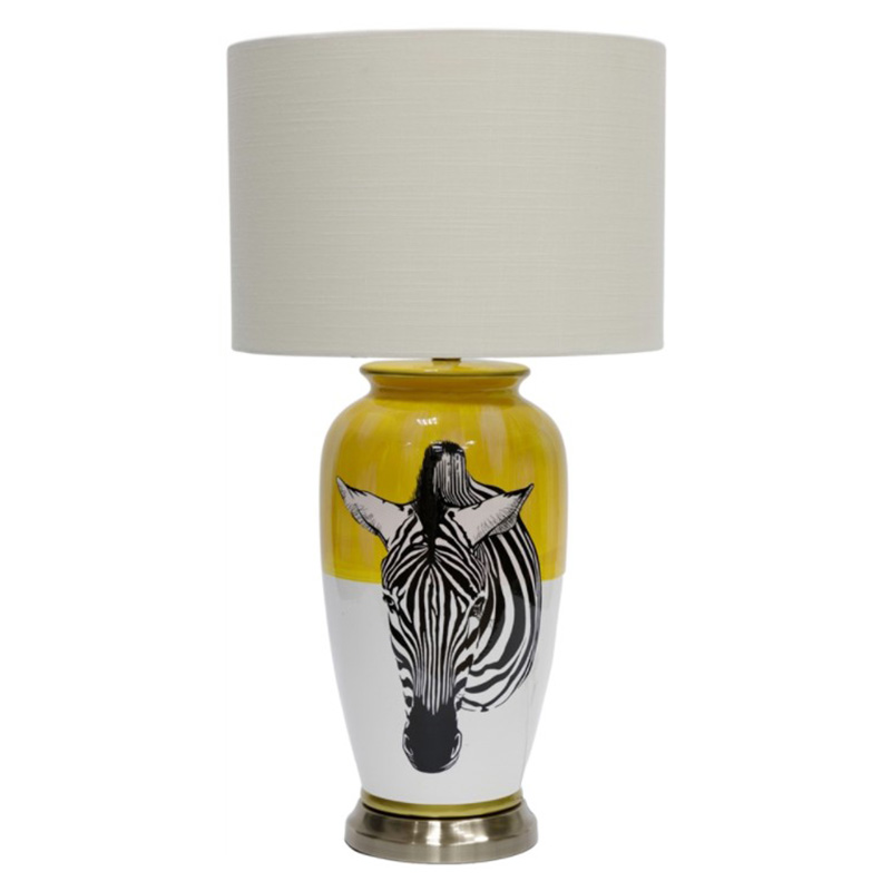Настольная лампа Zebra head Table lamp Белый Желтый Черный Настольная лампа Zebra head Table lamp Белый Желтый Черный в Волгограде | Loft Concept