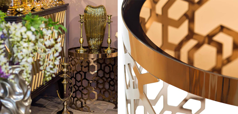 Стол Yen Geometry Table Pink Gold 50 Стол Yen Geometry Table Pink Gold 50 - Loft-Concept в Волгограде