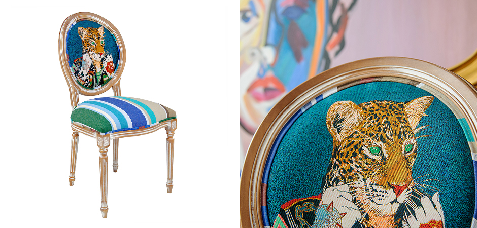 Стул Crazy Leopard Blue Стул Crazy Leopard Blue - Loft-Concept в Волгограде