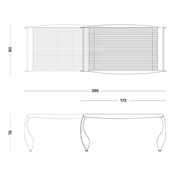 Дизайнерский раздвижной обеденный стол Poltronova Split Dining Table Дизайнерский раздвижной обеденный стол Poltronova Split Dining Table в Волгограде
