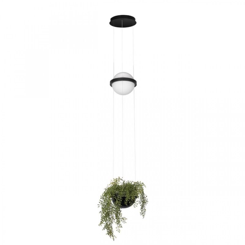 Подвесной светильник c чашей для живых растений Palma by Vibia Черный Белый Подвесной светильник c чашей для живых растений Palma by Vibia Черный Белый в Волгограде | Loft Concept