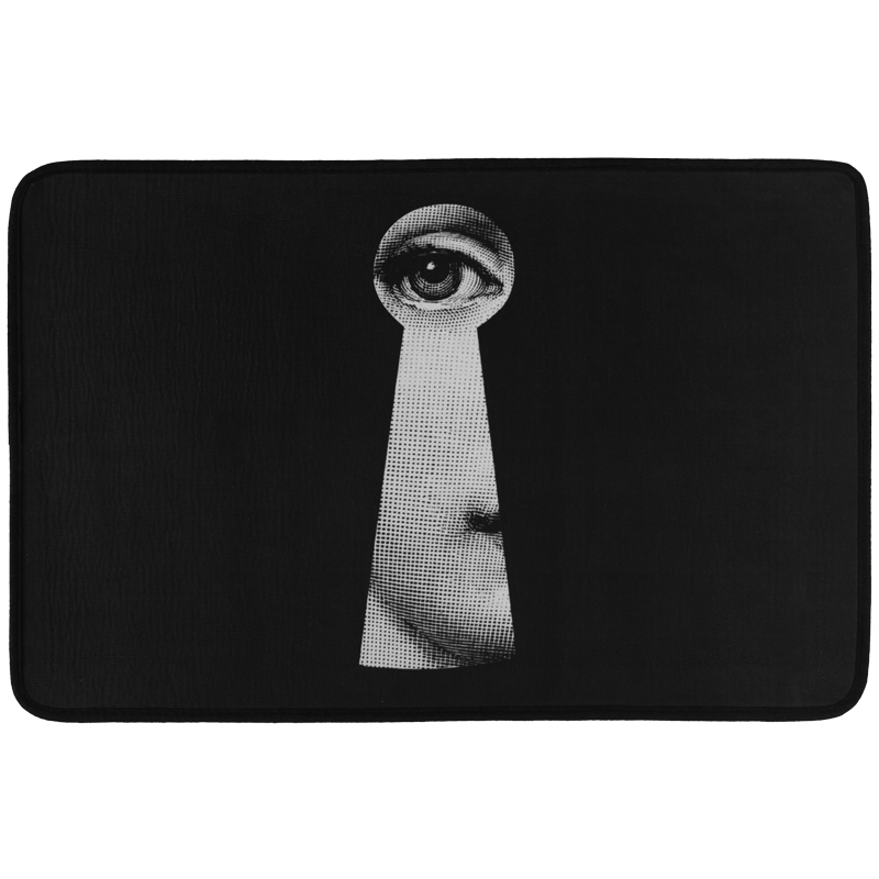 Ковер Keyhole Fornasetti Rug Черно-белый Ковер Keyhole Fornasetti Rug Черно-белый в Волгограде | Loft Concept