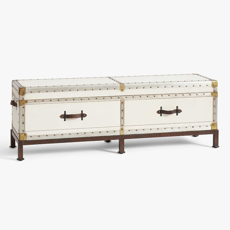 Сундук Vintage Chests Long Белый Коричневый Сундук Vintage Chests Long Белый Коричневый в Волгограде | Loft Concept