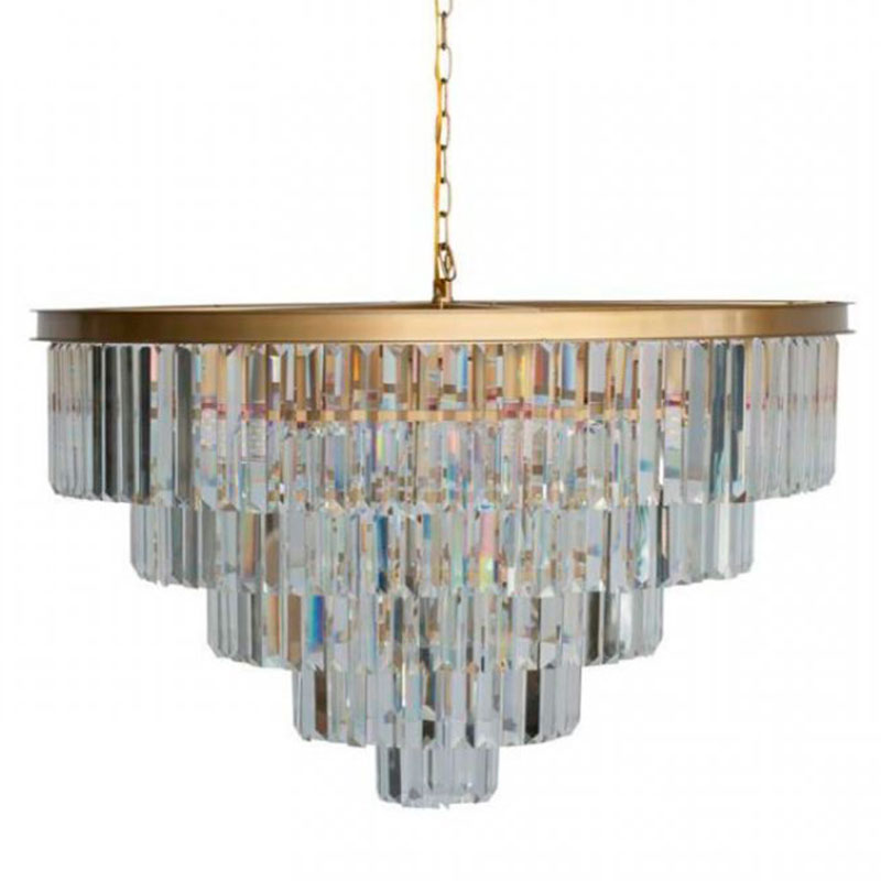 Круглая Люстра RH 1920s Odeon GOLD iron Five Layers Прозрачное Стекло диаметр 80 см Золотой Прозрачное Стекло Круглая Люстра RH 1920s Odeon GOLD iron Five Layers Прозрачное Стекло диаметр 80 см Золотой Прозрачное Стекло в Волгограде | Loft Concept