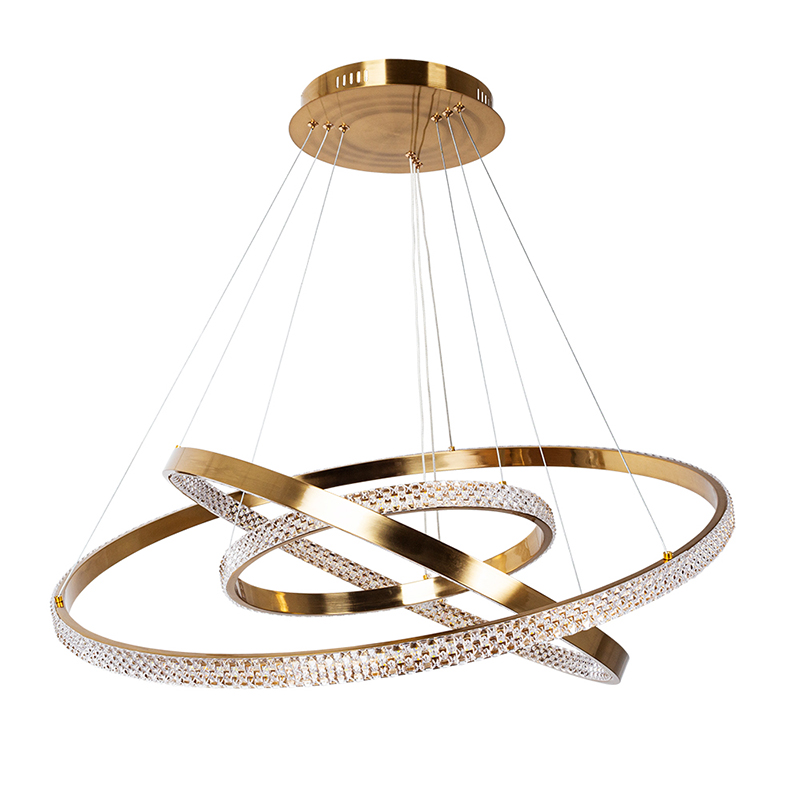 Люстра дизайнерская Gold Rings of Venus  Золотой в Волгограде | Loft Concept 