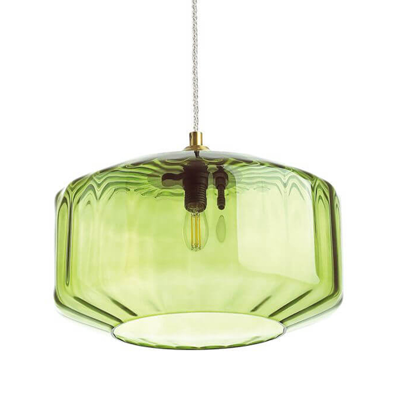 Подвесной светильник Multicolored Glass Green Зеленый Бронза Подвесной светильник Multicolored Glass Green Зеленый Бронза в Волгограде | Loft Concept