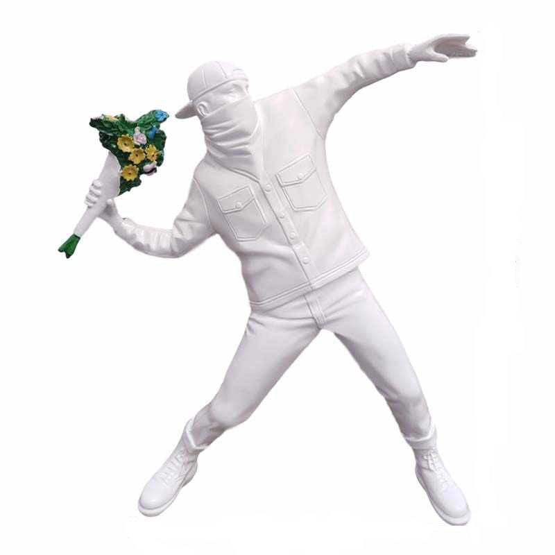 Статуэтка Banksy Flower Thrower White Белый Статуэтка Banksy Flower Thrower White Белый в Волгограде | Loft Concept