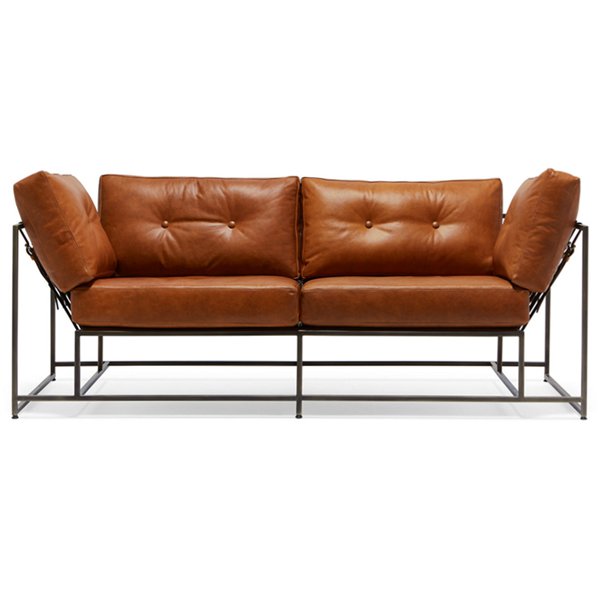 Двухместный диван Two Seat Encounter Leather Sofa Коричневый винтаж Двухместный диван Two Seat Encounter Leather Sofa Коричневый винтаж в Волгограде | Loft Concept
