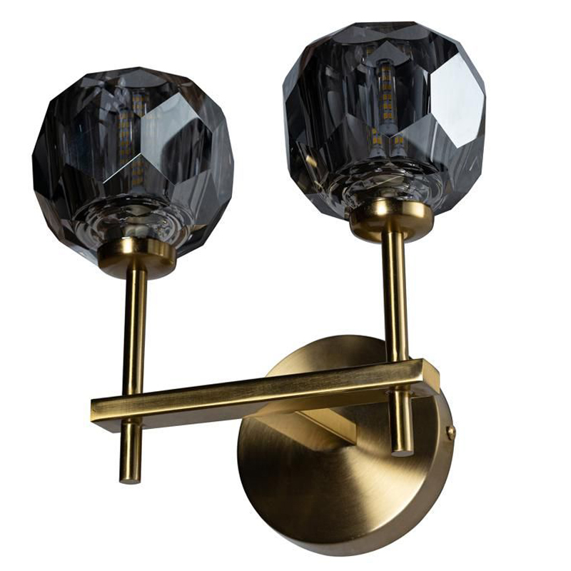 Бра RH Boule de Cristal Double Sconce smoky Латунь Дымчатый (Smoke) Бра RH Boule de Cristal Double Sconce smoky Латунь Дымчатый (Smoke) в Волгограде | Loft Concept