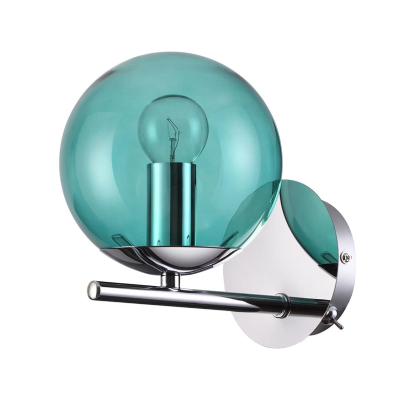 Бра Bolle Hanging Lamp Blue Хром Бирюзовый Бра Bolle Hanging Lamp Blue Хром Бирюзовый в Волгограде | Loft Concept