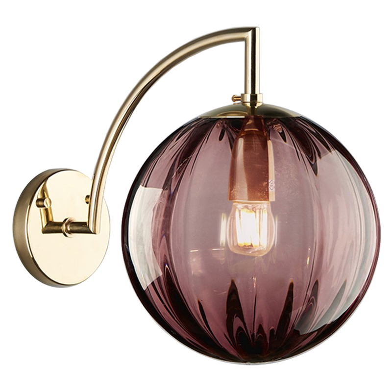 Бра Hector Sconce burgundy Глянцевое золото Бургундский красный Бра Hector Sconce burgundy Глянцевое золото Бургундский красный в Волгограде | Loft Concept