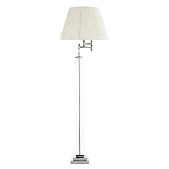 Торшер Eichholtz Floor Lamp Beaufort Никель Прозрачное Стекло Кремовый Торшер Eichholtz Floor Lamp Beaufort Никель Прозрачное Стекло Кремовый в Волгограде | Loft Concept
