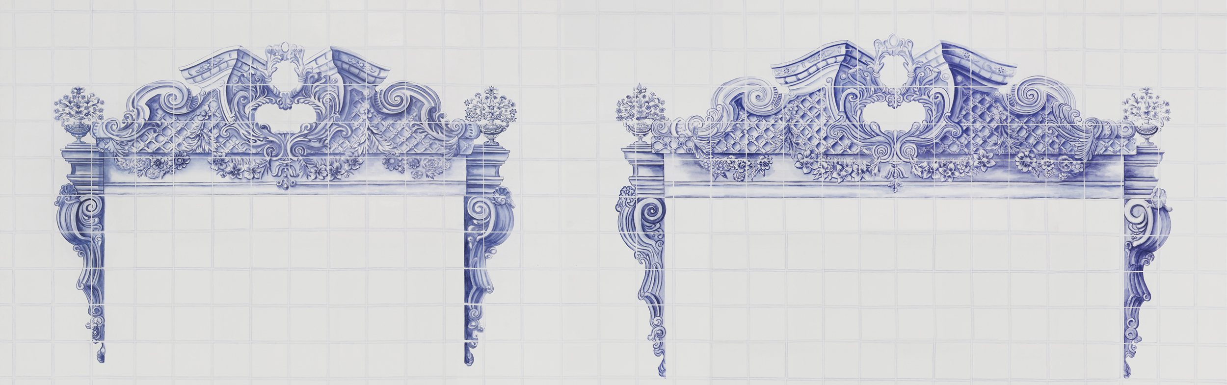 Обои ручная роспись Porto by Alessandra Branca Original colourway on dyed paper - постер Loft-Concept в Волгограде