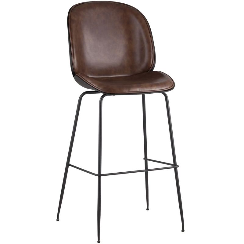 Стул Барный Винтажная Темно-Коричневыя Экокожа Vendramin Bar Chair Коричневый винтаж Черный Стул Барный Винтажная Темно-Коричневыя Экокожа Vendramin Bar Chair Коричневый винтаж Черный в Волгограде | Loft Concept