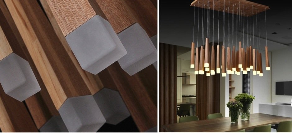 Люстра Wooden Glowworm Square Люстра Wooden Glowworm Square - Loft-Concept в Волгограде
