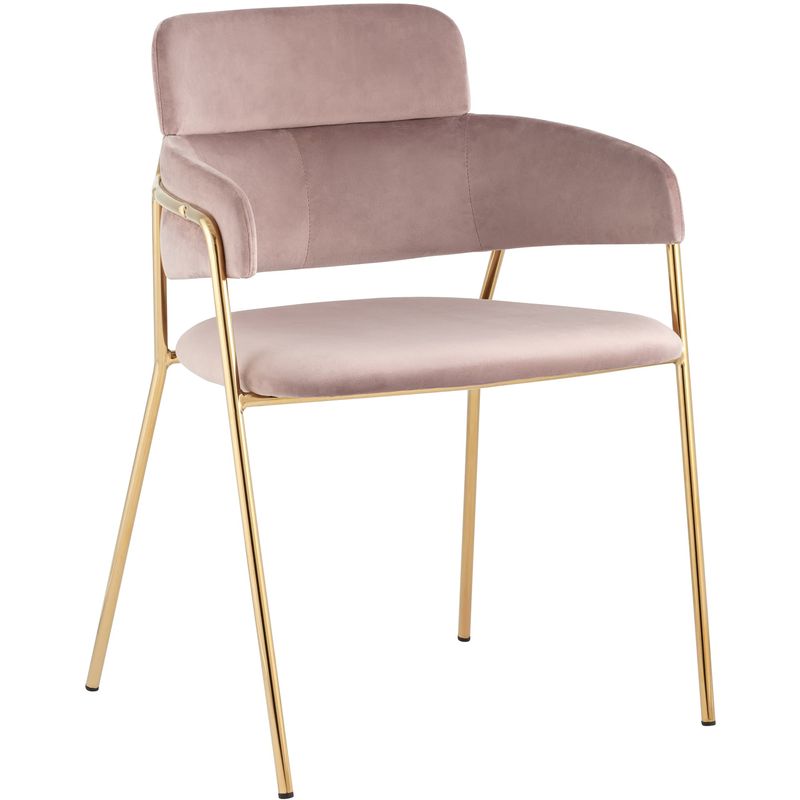 Polina chair Пепельно-Розовый Велюр Розовый пастельный Золотой Polina chair Пепельно-Розовый Велюр Розовый пастельный Золотой в Волгограде | Loft Concept