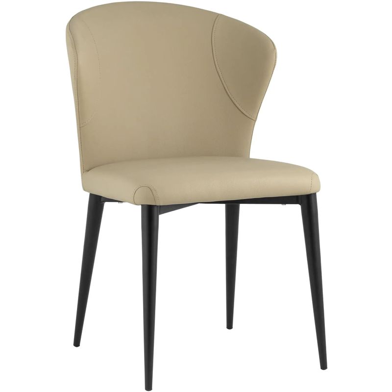 Стул Enigma Chair Бежевая Экокожа Бежевый Черный Стул Enigma Chair Бежевая Экокожа Бежевый Черный в Волгограде | Loft Concept