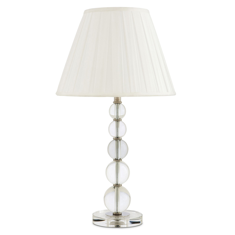 Настольная лампа Eichholtz Table Lamp Aubaine Прозрачный Белый Никель Настольная лампа Eichholtz Table Lamp Aubaine Прозрачный Белый Никель в Волгограде | Loft Concept