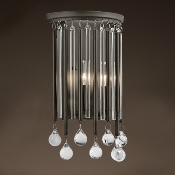 Бра Midlight Verona Crystal Chandelier Черный Прозрачный Бра Midlight Verona Crystal Chandelier Черный Прозрачный в Волгограде | Loft Concept